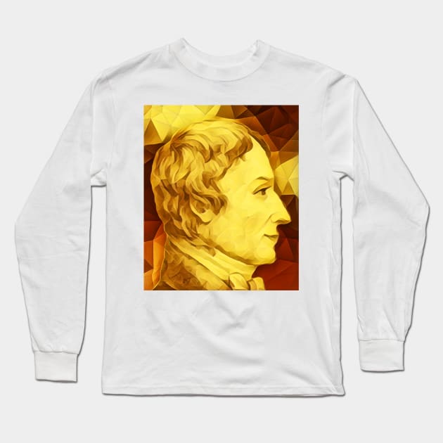 Anders Gustaf Ekeberg Golden Portrait | Anders Gustaf Ekeberg Artwork 9 Long Sleeve T-Shirt by JustLit